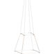 Z-Bar Rise LED 18 inch Matte white Pendant Ceiling Light, Square